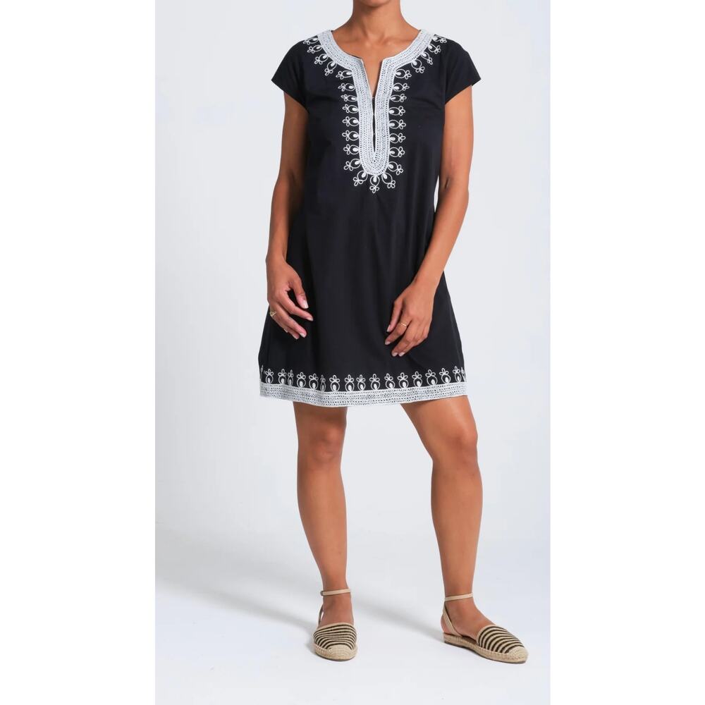 Calypso St. Barth Rowena Cotton Embellished Tunic Size XS Tropical Resort